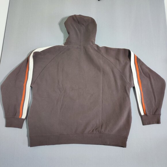 Yamaha Level Wear pull over hoodie thick fleece men's size XL brown loose fit - Picture 3 of 10